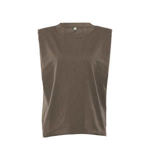 Sleeveless Round Neck T-Shirt Top