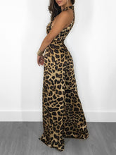 Load image into Gallery viewer, Fiesty Leopard Print Jumpsuit - Long
