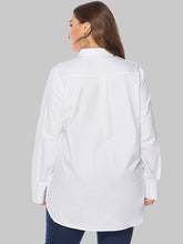 Load image into Gallery viewer, Button Down Mock Neck Shirt - Curvy
