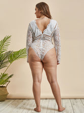 Load image into Gallery viewer, Creme Lace Bodysuit - Curvy
